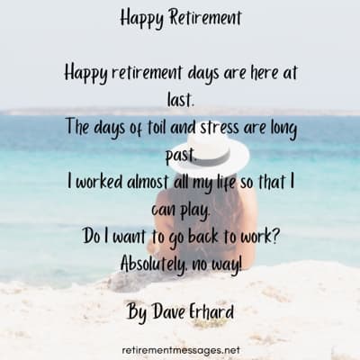 happy retirement poem