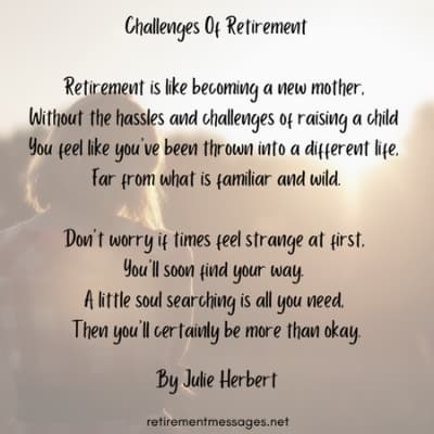 inspiring challenges retirement poem