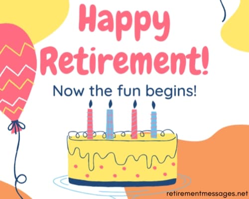 happy retirement cake message