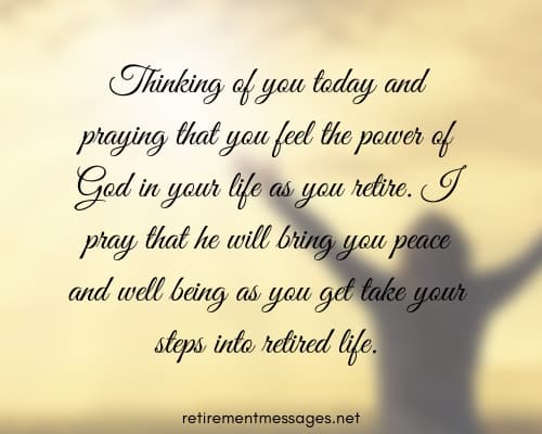 thinking of you retirement prayer