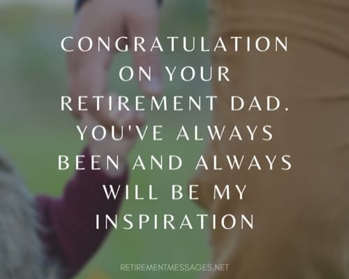 father congratulations retirement message