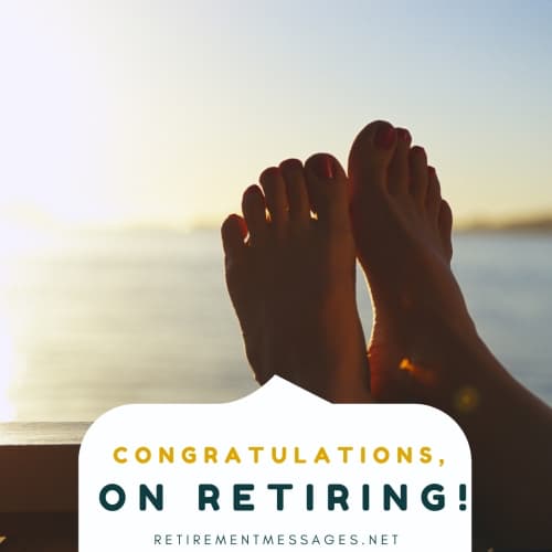 congratulations on retiring message