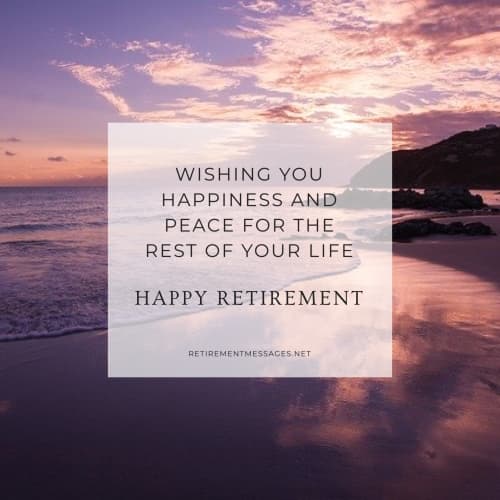 wishing you peace retirement message