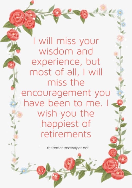 wishing you the happiest of retirements message