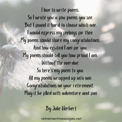 retirement poems for teachers