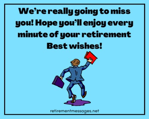 miss you coworker retirement wishes message